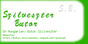 szilveszter butor business card